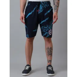 Free Authority Captain America Printed Regular Fit Shorts for Men-picture-35