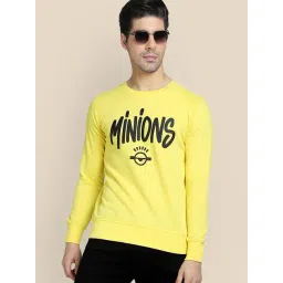 Free Authority Lime Yellow Regular Fit Minions Printed Sweatshirt-picture-33