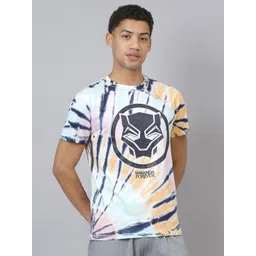 Free Authority Men Black Panther Dyed Round Neck Regular Fit Cotton T-shirt-picture-21