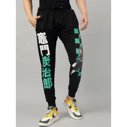 Free Authority Men Demon Slayer Printed Cotton Mid-Rise Joggers-picture-31