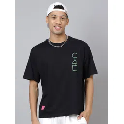 Free Authority Men Graphic Printed Round Neck Cotton Oversized T-shirt-picture-19