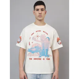 Free Authority Men Rick & Morty Graphic Printed Round Neck Cotton Oversized T-shirt-picture-32
