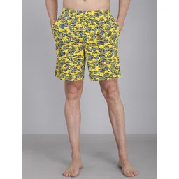 Free Authority Men Yellow Minions Printed Pure Cotton Boxers image 1