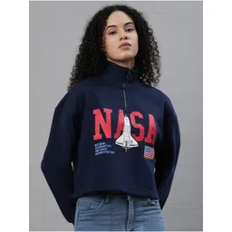 Free Authority NASA Printed High Neck Long Sleeves Cotton Pullover Sweatshirt-picture-40