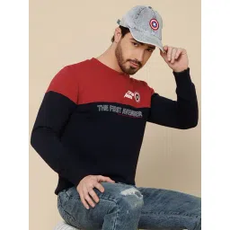 Free Authority Navy & Red Regular Fit Captain America Printed Sweatshirt-picture-31