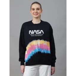 Free Authority Navy Blue Printed Oversized Sweatshirt-picture-23