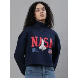 Free Authority Navy Graphic Print Sweatshirt-picture-33