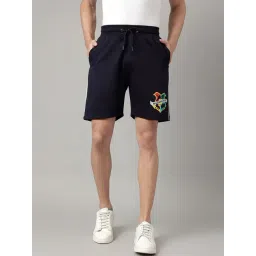 Free Authority Navy Regular Fit Harry Potter Print Shorts-picture-21