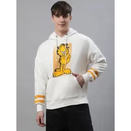 Free Authority Off-White Loose Fit Garfield Printed Hooded Sweatshirt-picture-39