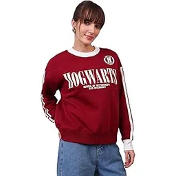 Free Authority Official Harry Potter Printed Regular Fit Sweatshirt for Women-picture-12
