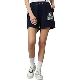 free authority Official Hello Kitty Graphic Printed Mid-Rise Shorts for Women-picture-12