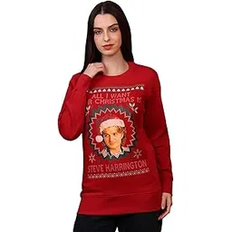 free authority Official Stranger Things Steve Harrington Graphic Printed Relaxed Fit Sweatshirt for Women-picture-47