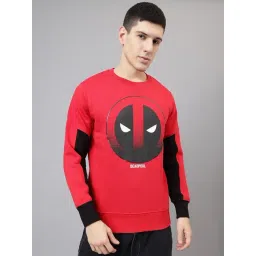 Free Authority Red Cotton Blend Regular Fit Prined Sweatshirt-picture-12
