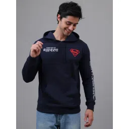 Free Authority Superman Printed Regular Fit Hoodie For Men-picture-10