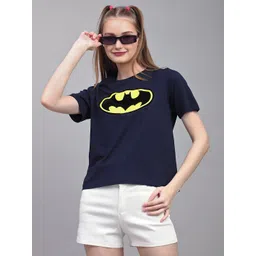 Free Authority Women Batman Graphic Printed Round Neck Cotton T-shirt-picture-38