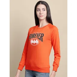 Free Authority Women Orange Batman Printed Sweatshirt-picture-25
