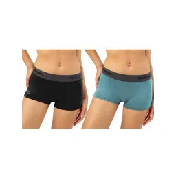Freecultr Black & Blue Plain Boy-Shorts Panties - Pack Of 2-picture-12