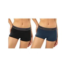 Freecultr Black & Blue Plain Boy-Shorts Panties - Pack Of 2-picture-10