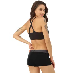 Freecultr Black & Blue Plain Boy-Shorts Panties - Pack Of 2 image 3