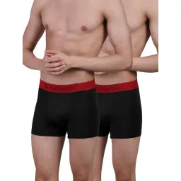 Freecultr Black Modal Regular Fit Solid Trunks (Pack of 2)-picture-21