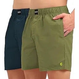 freecultr Cotton Boxer Shorts for Men Dual Pockets Moisture Wicking Microfibre | Regular Fit | Breathable & Comfortable Half Short Pants Ultrasoft Waistband-picture-18