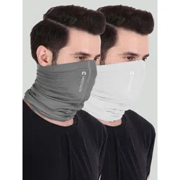 FREECULTR Grey Solid Anti Microbial Bandana Multipurpose Headband Cloth Face Mask-picture-10
