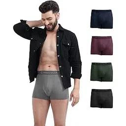 freecultr Men's Micromodal Airsoft Trunks – Anti-Bacterial, Sweat-Proof, Ultra-Soft, No Itch, No Chafing, Breathable Comfort Men's Underwear Combo Pack of 5-picture-40