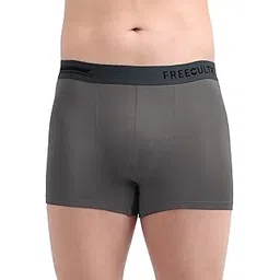 freecultr Men's Underwear Anti Bacterial Micromodal Airsoft Trunk - Non Itch No Chaffing Sweat Proof - Size L Pack of 1-Smoke Grey-picture-56