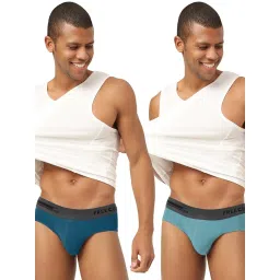 Freecultr Midnight Blue & Martini Blue Comfort Fit Briefs - Pack of 2 image 1