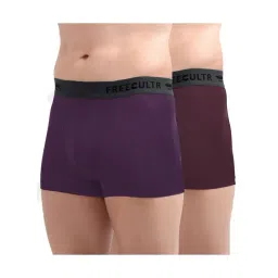 Freecultr Multi Color Modal Regular Fit Solid Trunks (Pack of 2)-picture-22