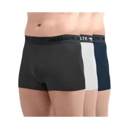 Freecultr Multi Color Modal Regular Fit Solid Trunks (Pack of 3)-picture-11
