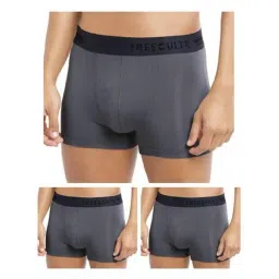 Freecultr Multi Color Modal Regular Fit Solid Trunks (Pack of 3)-picture-30