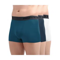 Freecultr Multi Color Modal Regular Fit Solid Trunks (Pack of 3)-picture-42
