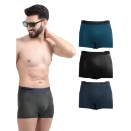 Freecultr Multi Color Modal Regular Fit Solid Trunks (Pack of 4)-picture-21