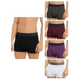 Freecultr Multi Color Modal Regular Fit Solid Trunks (Pack of 5)-picture-45