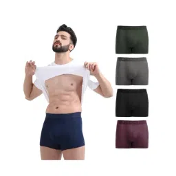 Freecultr Multi Color Modal Regular Fit Solid Trunks (Pack of 5)-picture-44