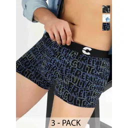 FREECULTR Pack Of 3 Printed Long Trunks FC-CTN-PT-T-LG-NLBLK-FCBLK-JFWHT-03_S-picture-25