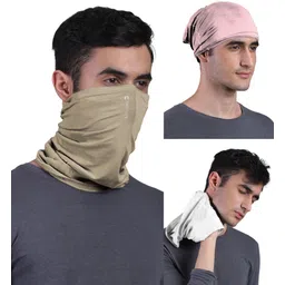 freecultr Unisex Anti Microbial Super Soft & Comfort Fit, Breathable Multipurpose Headband, Face Mask for Dust Protection Men Solid Bandana-picture-19