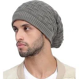 FREECULTR Unisex Premium Beanie Cap for Men Women Skull Slouchy Winter Woolen Knitted Inside Fur Caps (Pack of 1)-picture-37