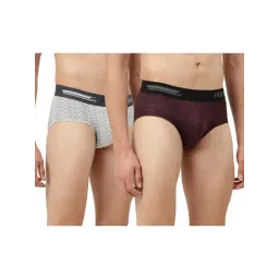 Freecultr Wine & White Printed Briefs - Pack of 2-image-25