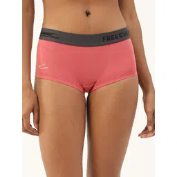 FREECULTR Women Coral Solid Mid-Rise Anti Bacterial Micro Modal Boxer Briefs-picture-10