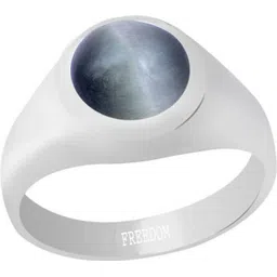 freedom Natural Certified Cats Eye (Lehsunia) Gemstone 4.25 Ratti or 3.87 Carat for Male Sterling Silver Ring-picture-12