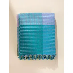 FREEDOM TREE Blue & White Printed Woven Recycled Cotton Double Queen Bed Cover-picture-36