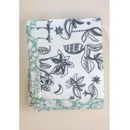 FREEDOM TREE Charcoal & White Floral Printed Cotton AC Room Double Bed Dohar-picture-25