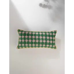 FREEDOM TREE Green & Pink Floral Rectangle Cushion Covers-picture-24