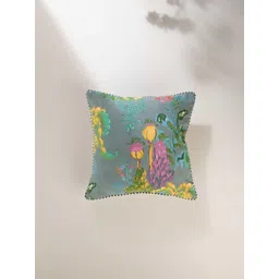 FREEDOM TREE Green & Pink Floral Square Cushion Covers-picture-10
