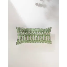 FREEDOM TREE Green & White Geometric Rectangle Cotton Cushion Covers-picture-22