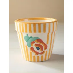 freedom tree Gypsy Stripes Handcrafted Yellow Herb Planter - Set Of 2-picture-12