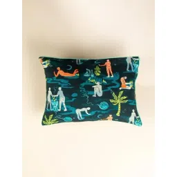 Freedom Tree Lucid Teal Canvas Cushion Cover - 14 x 20 Inches-picture-34