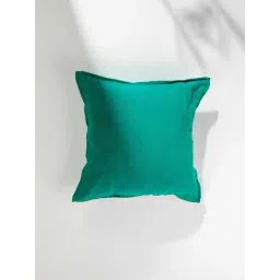 Freedom Tree Oram Solid Teal Herringbone Pure Cotton Cushion Cover - 18 X 18 Inches-picture-18